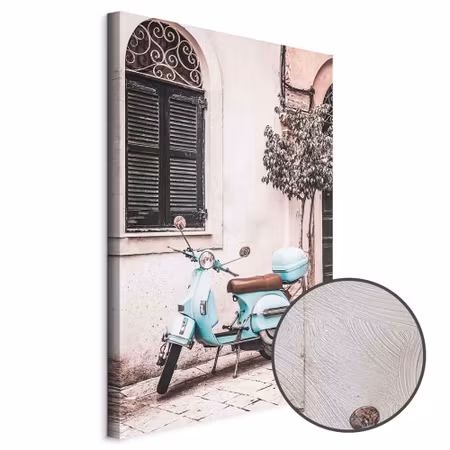 Premium canvastavla - Iconic Vespa Part Vertical