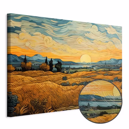 Premium canvastavla - Impressionistic Fields -