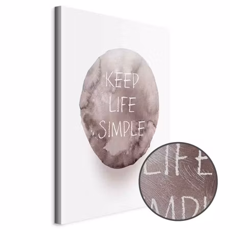Premium canvastavla - Keep Life Simple Part