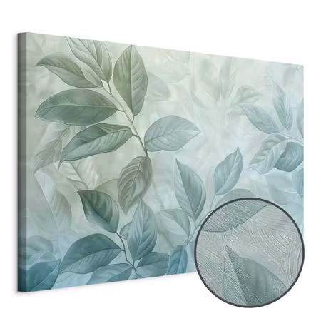 Premium canvastavla - Large Leaves in Shades of