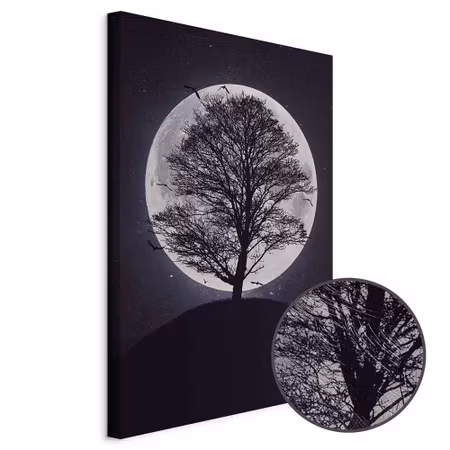 Premium canvastavla - Lone Tree Part Vertical