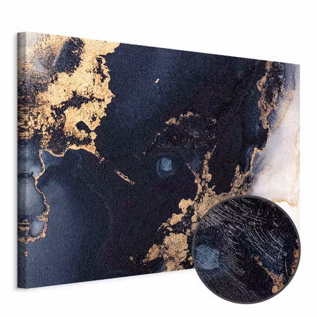 Premium canvastavla - Marble and Navy Blue