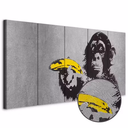 Premium canvastavla - Monkey and Banana