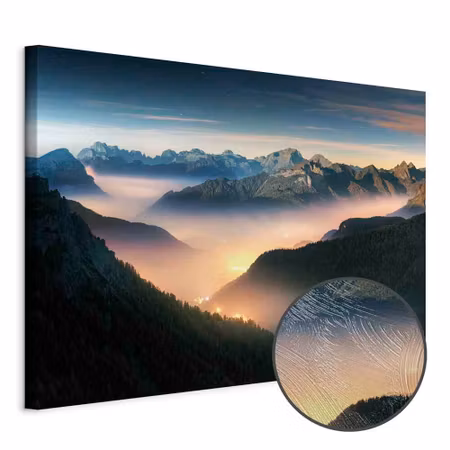 Premium canvastavla - Mountain Breath Part Wide -
