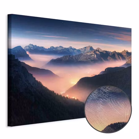 Premium canvastavla - Mountain Breath Part Wide -