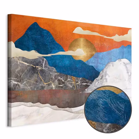 Premium canvastavla - Mountain Idyll Part Wide