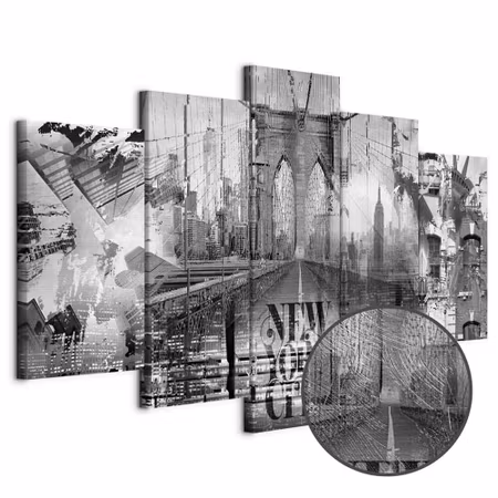 Premium canvastavla - New York City Collage Parts