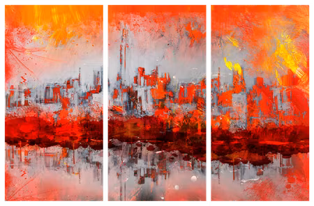 Premium canvastavla - New York Sunset Parts