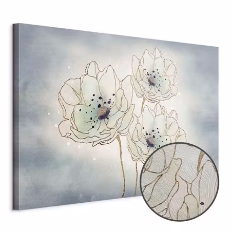 Premium canvastavla - Ocean Flowers Part Wide