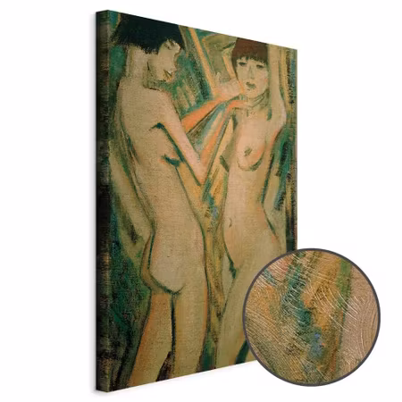 Premium canvastavla - Otto Mueller Two Girls