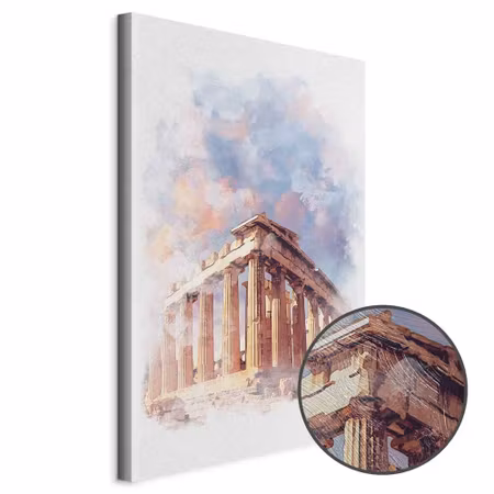 Premium canvastavla - Painted Parthenon Part