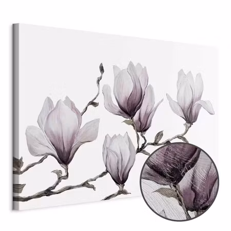 Premium canvastavla - Painted Magnolias Part Wide