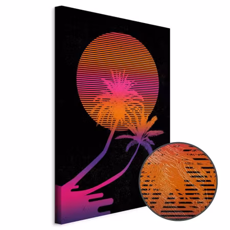 Premium canvastavla - Palm At Sunrise Part