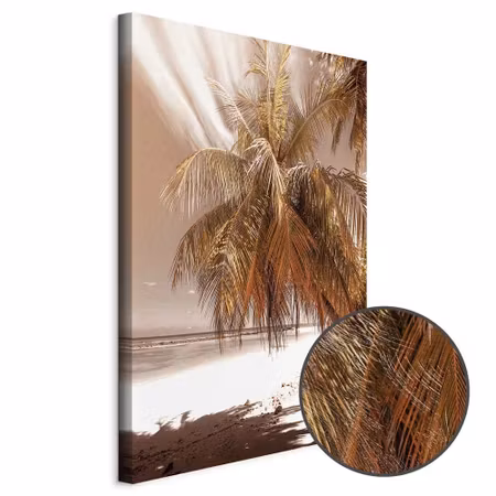 Premium canvastavla - Palm Shadow Part Vertical