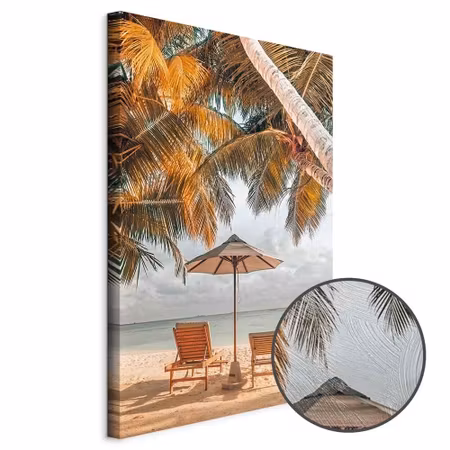 Premium canvastavla - Palm Umbrella Part Vertical