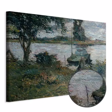 Premium canvastavla - Paul Gauguin Flu Ufer