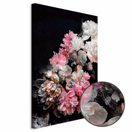 Premium canvastavla - Peony Charm -part - Colorful