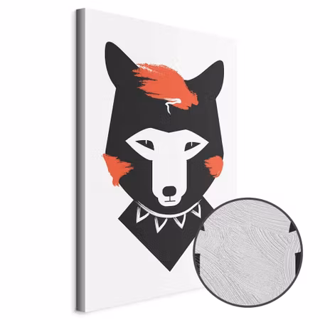Premium canvastavla - Polite Fox Part Vertical