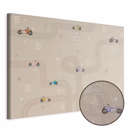 Premium canvastavla - Race - Colorful Cars on a