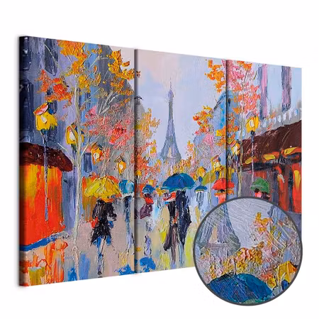 Premium canvastavla - Rainy Paris