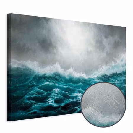 Premium canvastavla - Restless Ocean Part Wide