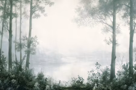 Premium canvastavla - Retro Landscape Grove Trees