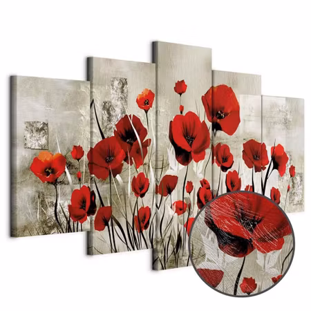 Premium canvastavla - Scarlet Field
