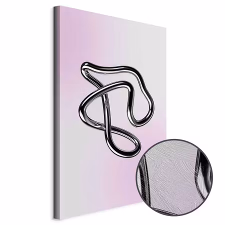 Premium canvastavla - Silver Intricacies - Fluid