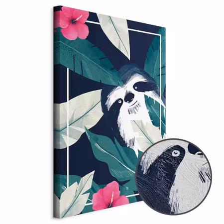 Premium canvastavla - Sloth in the Tropics Part
