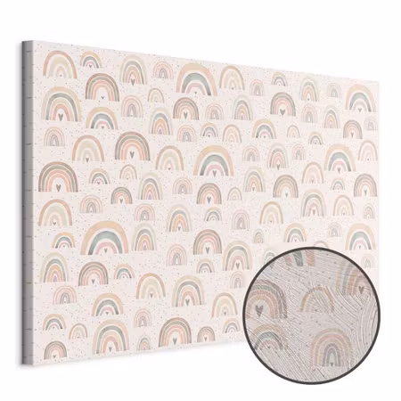 Premium canvastavla - Spring - Pastel Rainbows