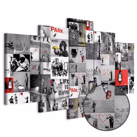Premium canvastavla - Street Art Banksy IV