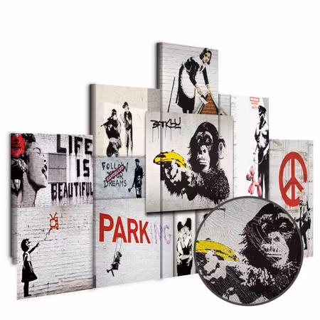 Premium canvastavla - Street Crimes Banksy Art