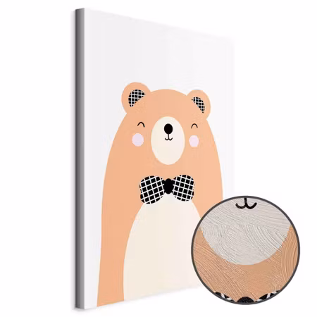 Premium canvastavla - Teddy Bear in Bow Tie Part