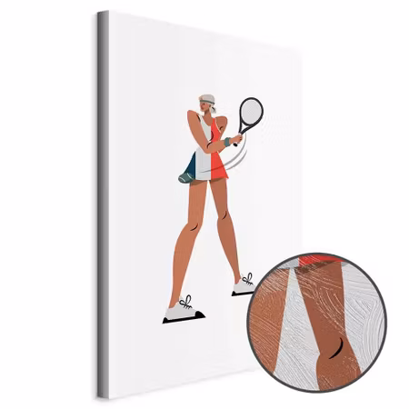 Premium canvastavla - Tennis Player with a Racket