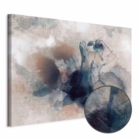 Premium canvastavla - Thoughtful in Blue