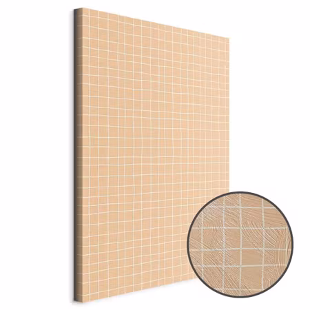 Premium canvastavla - Waving Lines - Creamy Grid
