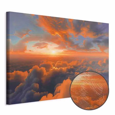 Premium canvastavla - When Dawn Tickles the Clouds