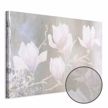 Premium canvastavla - White Magnolias Part Wide
