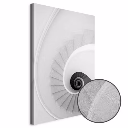 Premium canvastavla - White Stairs Part Vertical