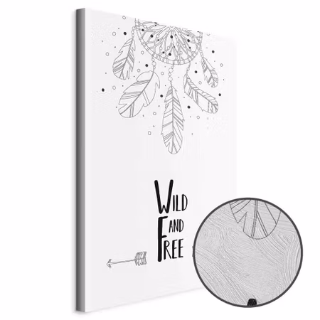 Premium canvastavla - Wild and Free Part Vertical