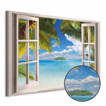 Premium canvastavla - Window Sea View