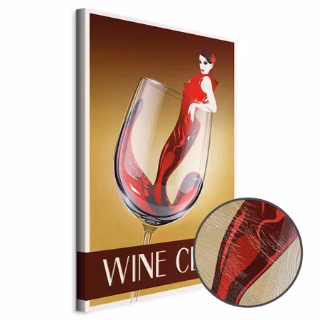 Premium canvastavla - Wine Club Part Vertical