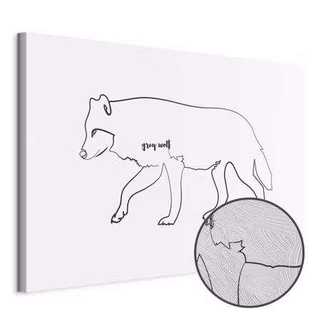 Premium canvastavla - Wolf Part Wide