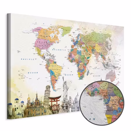 Premium canvastavla - Wonders of the World Part