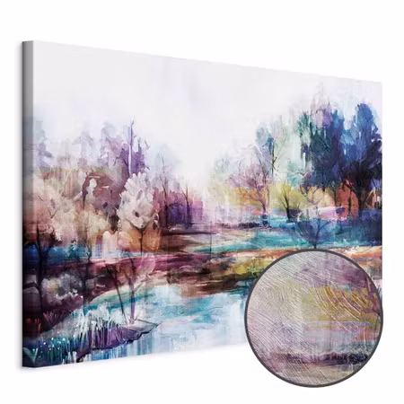 Premium canvastavla - World in Paints Part Wide