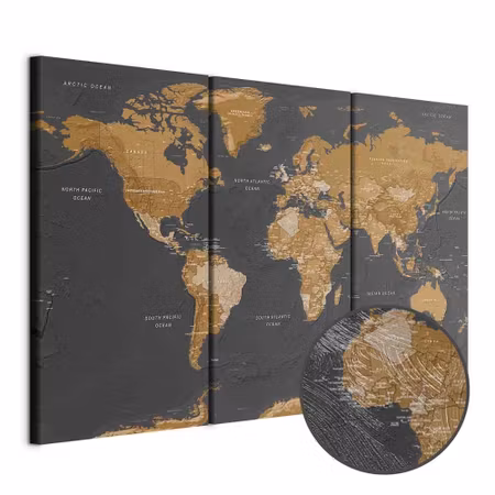 Premium canvastavla - World Map Modern Aesthetics