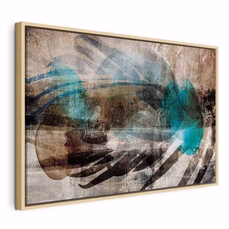 Canvastavla med ram - Abstract plume wide