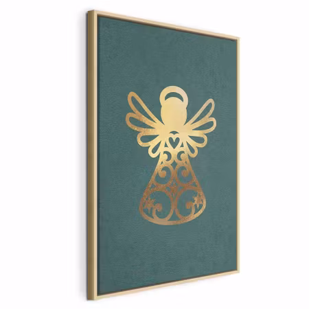 Canvastavla med ram - Angelic christmas vertical