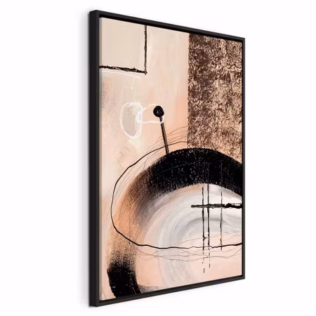 Canvastavla med ram - Art of shapes hand painted