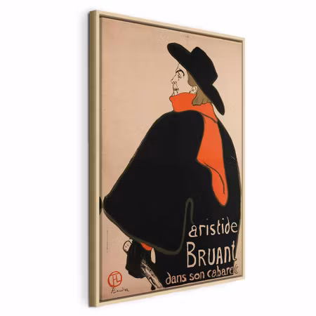 Canvastavla med ram - Aristide bruant dans son